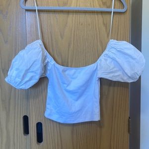 Zara XS puff sleeved top